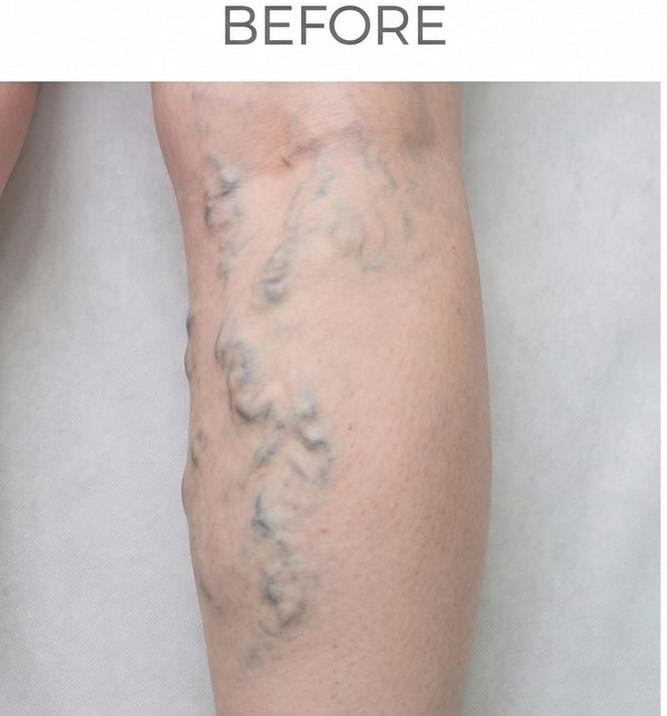 Before Treatment — varicose veins before treatment